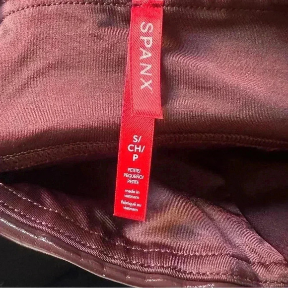 SPANX SPANXshape Faux Patent Leather Leggings Ruby Red Pt.Small, Medium, Large - Picture 7 of 16